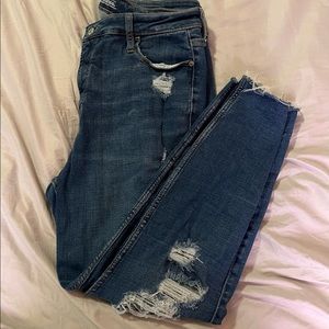 COPY - Distressed Super high rise Rockstar skinny jeans